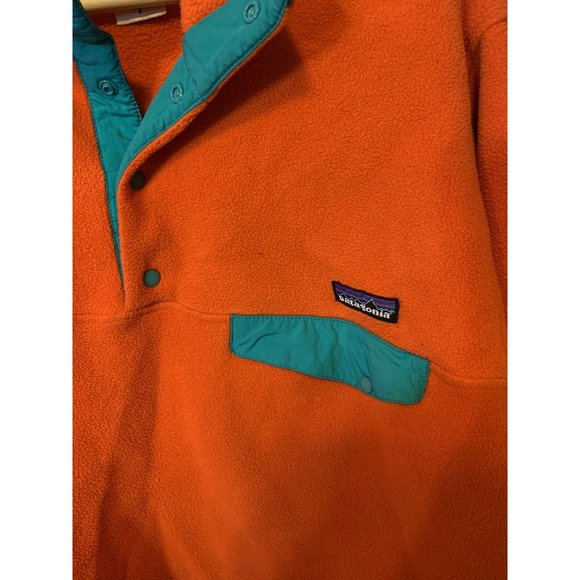 Patagonia Snap-T Synchilla Fleece Men’s‎ Sz S Orange - Picture 6 of 9